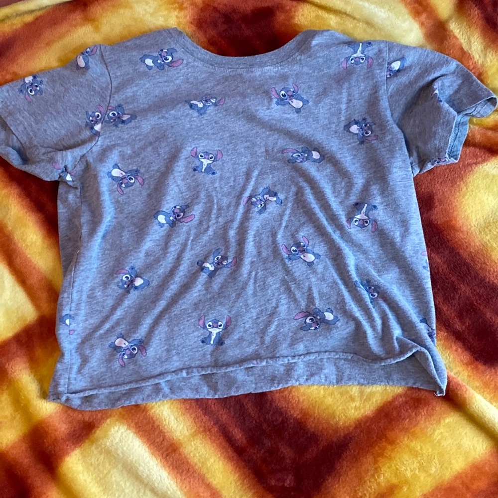 Stitch grey crop top